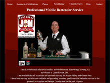 Tablet Screenshot of bartenderjon.com
